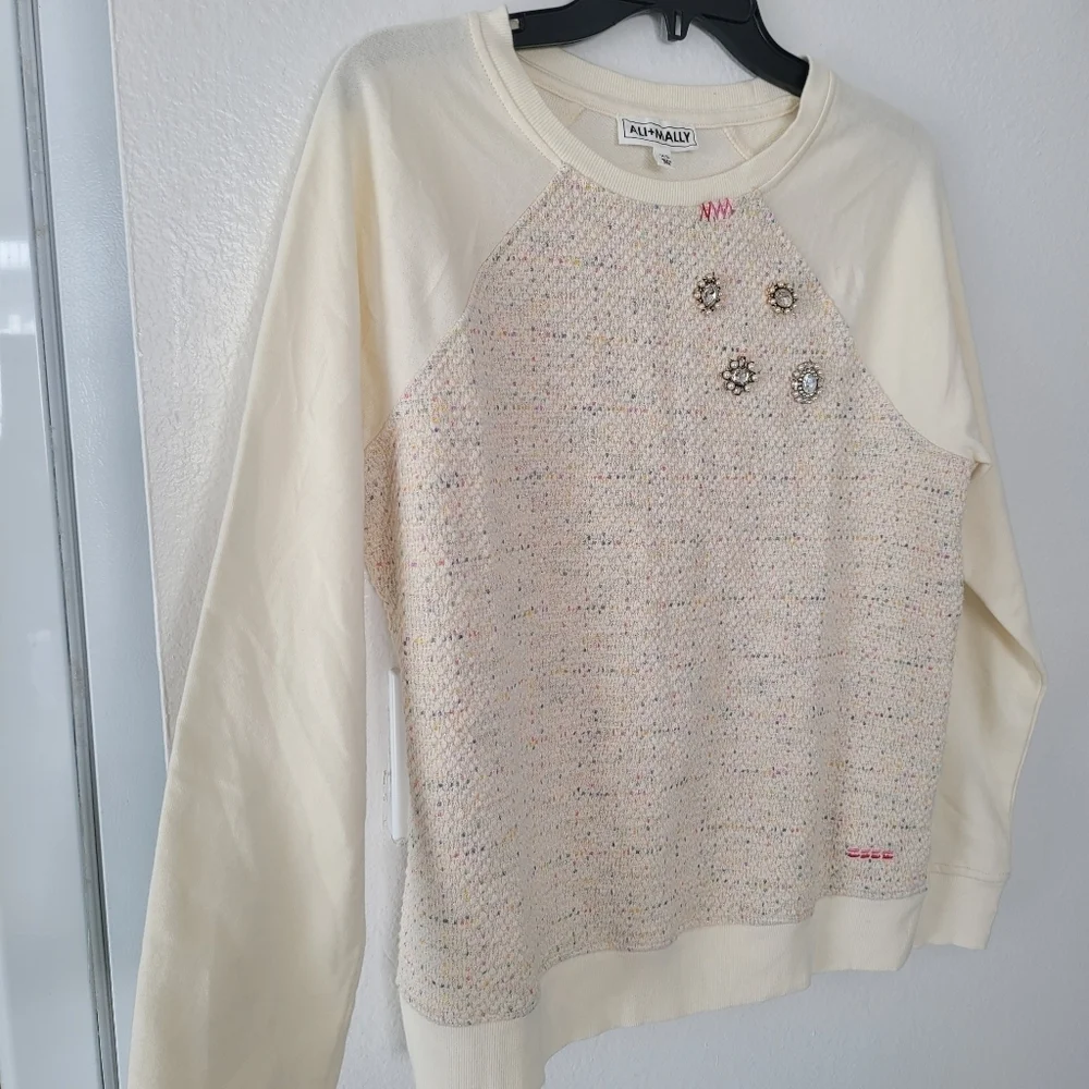 Ali + Mally x Peace Love World Embellished Sweatshirt